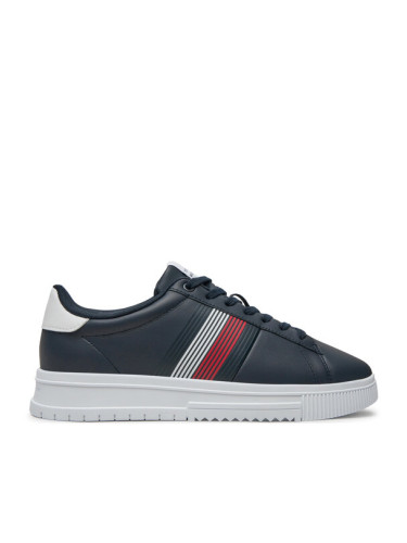 Tommy Hilfiger Сникърси Supercup Lth Seasonal FM0FM05129 Тъмносин