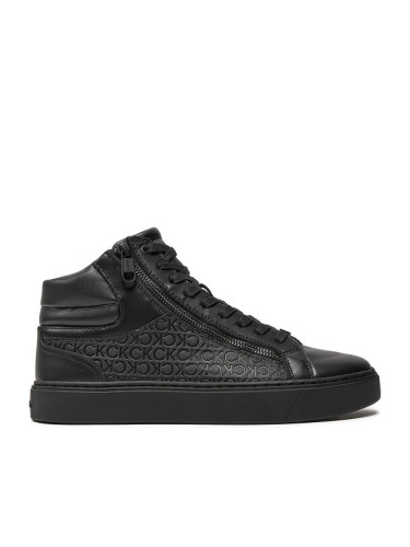 Calvin Klein Сникърси High Top Lace Up W/ Zip Mono HM0HM01497 Черен