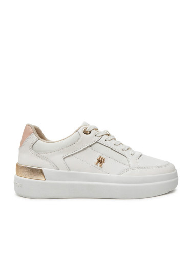 Tommy Hilfiger Сникърси Lux Hardware Court Sneaker FW0FW07997 Екрю