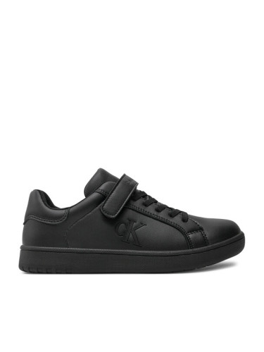 Calvin Klein Jeans Сникърси Low Cut Lace-Up/Velcro Sneaker V3X9-81054-1355 S Черен