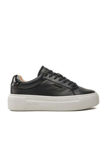 Calvin Klein Сникърси Ff Cupsole Lace Up W/Ml Lth HW0HW02118 Черен