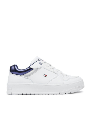 Tommy Hilfiger Сникърси Low Cut Lace-Up Sneaker T3A9-33525-1351 S Бял