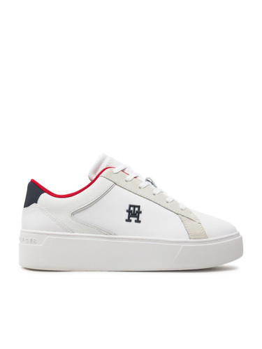 Tommy Hilfiger Сникърси Th Platform Court Sneaker Nbk FW0FW08210 Бял