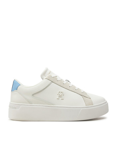 Tommy Hilfiger Сникърси Th Platform Court Sneaker Nbk FW0FW08210 Екрю