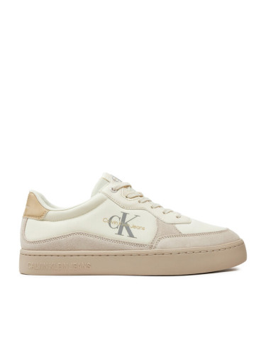 Calvin Klein Jeans Сникърси Classic Cupsole Low Mix Mtl YM0YM01033 Екрю