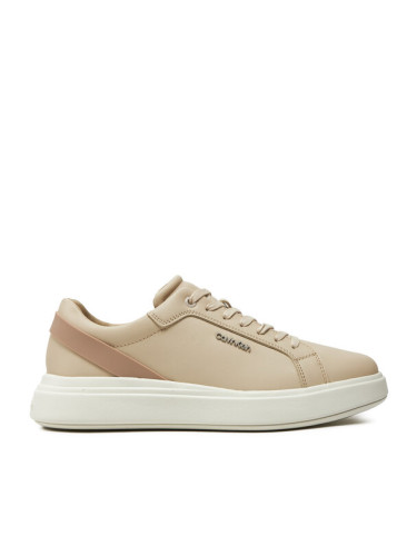 Calvin Klein Сникърси Low Top Lace Up W/ Stripe HM0HM01494 Бежов