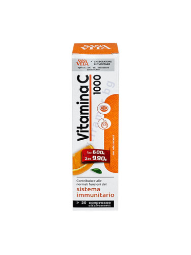 САНАВИТА ВИТАМИН C ефервесцентни таблетки 1000 мг * 20