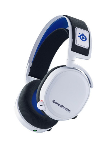  Гейминг слушалки SteelSeries - Arctis Nova 7P, PS5, безжични, бели
