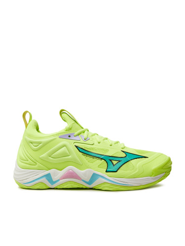 Обувки за зала Mizuno Wave Momentum 3 V1GA231286 Зелен