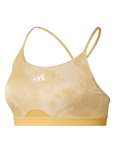 adidas AEROREACT TRAINING ESSENTIALS FLOWER-PRINT BRA Дамско  спортно бюстие, жълто, размер