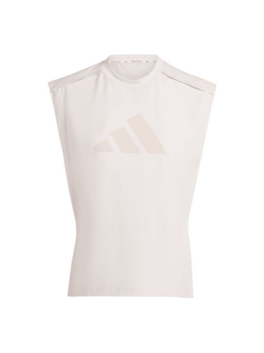 adidas POWER BIG LOGO TANK Дамски спортен потник, бежово, размер