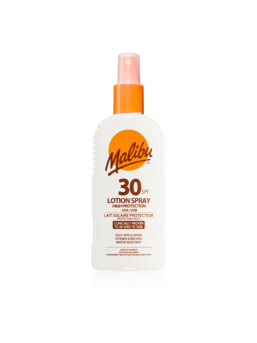 Malibu Lotion Spray High Protection спрей за загар SPF 30 200 мл.