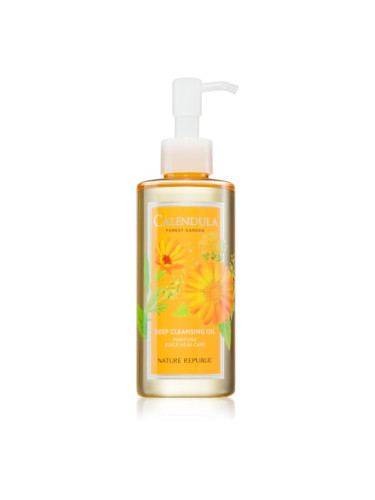 NATURE REPUBLIC Forest Garden Calendula Cleansing Oil нежно почистващо олио за смесена и мазна кожа 200 мл.