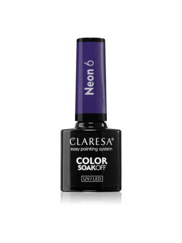 Claresa SoakOff UV/LED Color Neon гел лак за нокти цвят 6 5 гр.