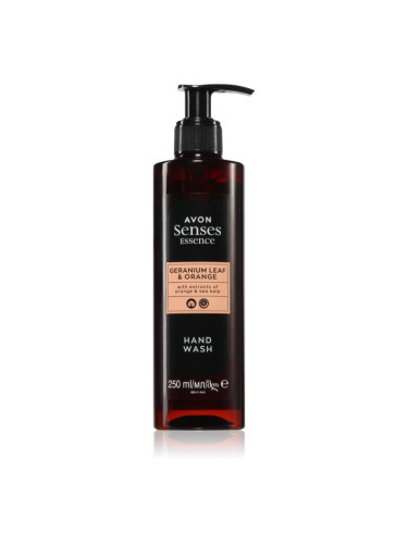 Avon Senses Essence Geranium Leaf & Orange освежаващ течен сапун с хидратиращ ефект 250 мл.