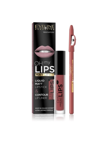 Eveline Cosmetics OH! my LIPS Matt комплект за устни 15 2 бр.