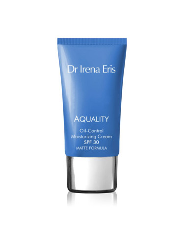 Dr Irena Eris Aquality Oil-Control Moisturizing Cream дълбоко хидратиращ крем в дълбочина против бръчки SPF 30 50 мл.