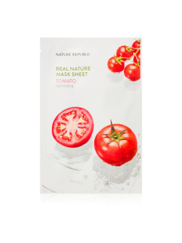 NATURE REPUBLIC Real Nature Tomato Mask Sheet платнена маска с освежаващ ефект 23 мл.