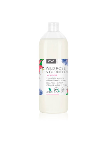 Eva Natura Wild rose & Cornflower кремообразен течен сапун за ръце резервен пълнител 1000 мл.