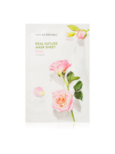 NATURE REPUBLIC Real Nature Rose Mask Sheet ревитализираща платнена маска 23 мл.
