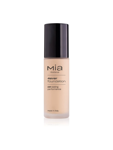 Mia Cosmetics 4ever дълготраен матиращ фон дьо тен за пълно покритие цвят 01 Porcelain 30 мл.