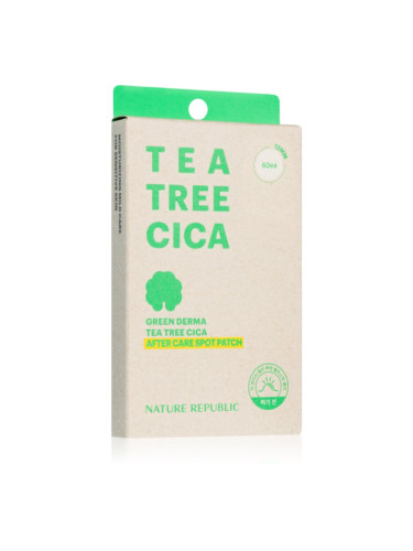 NATURE REPUBLIC Green Derma Tea Tree Cica After Care Spot Patch концентрат за проблемна кожа за кожа, която е суха и раздразнена от медикаментозно леч