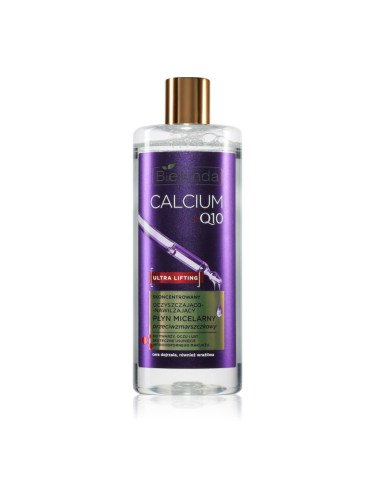 Bielenda Calcium + Q10 Concentrated cleansing and moisturizing micellar fluid почистваща мицеларна емулсия с анти-бръчков ефект 500 мл.