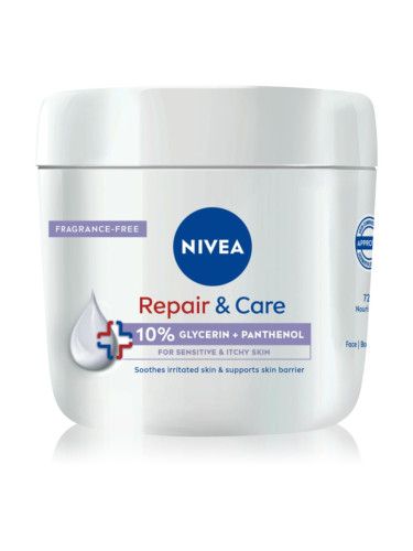 NIVEA Repair & Care Sensitive подхранващ регенериращ крем за суха и чувствителна кожа 400 мл.