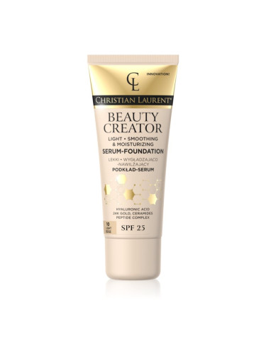 Christian Laurent Beauty Creator лек хидратиращ фон дьо тен SPF 25 цвят 10 Light Beige 30 мл.