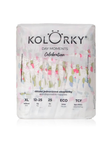 Kolorky DAY Moments Celebration еднократни ЕКО пелени Size XL 12-25 kg 25 бр.