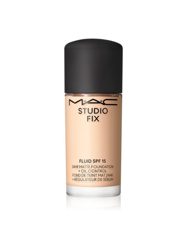 MAC Cosmetics Mini Studio Fix Fluid SPF 15 24HR Matte Foundation + Oil Control матиращ фон дьо тен SPF 15 цвят NC16 15 мл.