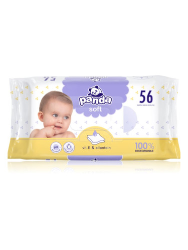Bella Baby Happy Panda Soft мокри почистващи кърпички за деца 56 бр.