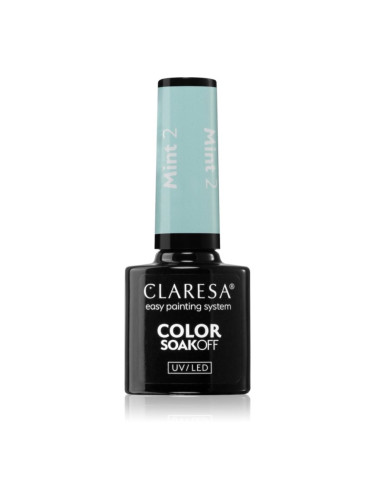 Claresa SoakOff UV/LED Color Mint гел лак за нокти цвят 2 5 гр.