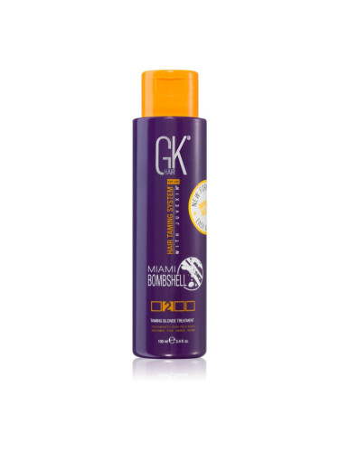 GK Hair Miami Bombshell Taming Blonde Treatment кератинова маска за блонд коса и коса с кичури 100 мл.