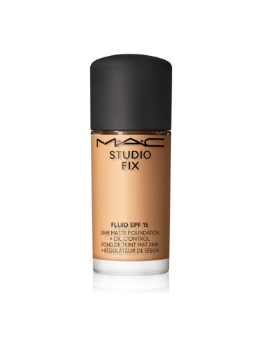 MAC Cosmetics Studio Fix Fluid SPF 15 24HR Matte Foundation + Oil Control Mini матиращ фон дьо тен SPF 15 цвят NC30 15 мл.