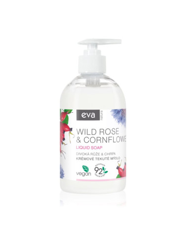 Eva Natura Wild rose & Cornflower кремообразен течен сапун за ръце 500 мл.