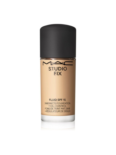 MAC Cosmetics Studio Fix Fluid SPF 15 24HR Matte Foundation + Oil Control Mini матиращ фон дьо тен SPF 15 цвят NC17 15 мл.