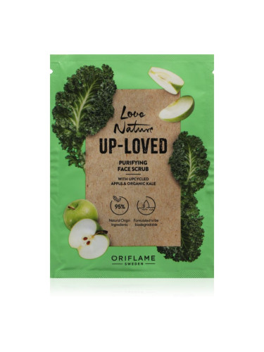 Oriflame Love Nature Up-Loved Upcycled Apple & Organic Kale почистващ пилинг за лице 10 мл.