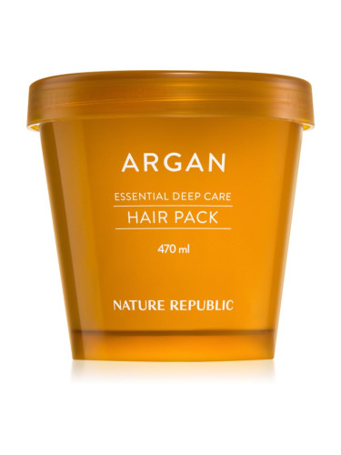NATURE REPUBLIC Argan Essential Deep Care Hair Pack хидратираща и подхранваща маска за увредена коса 470 мл.