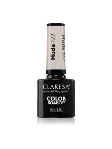 Claresa SoakOff UV/LED Color Nude гел лак за нокти цвят 122 5 гр.