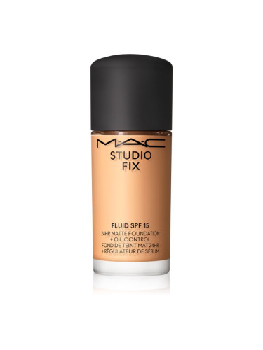 MAC Cosmetics Studio Fix Fluid SPF 15 24HR Matte Foundation + Oil Control Mini матиращ фон дьо тен SPF 15 цвят NC20 15 мл.