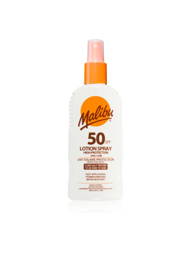 Malibu Lotion Spray High Protection слънцезащитен крем SPF 50 200 мл.