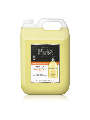 Baylis & Harding Sweet Mandarin & Grapefruit течен сапун за ръце пълнител Refill 2000 мл.