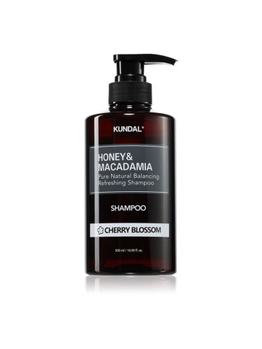 KUNDAL Honey & Macadamia Cherry Blossom натурален шампоан за суха и увредена коса 500 мл.