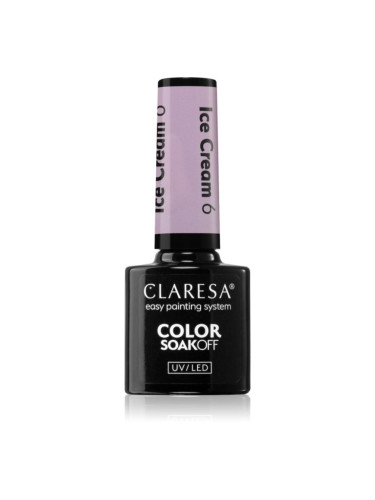 Claresa SoakOff UV/LED Color Ice Cream гел лак за нокти цвят 6 5 гр.