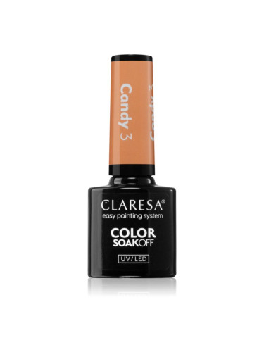 Claresa SoakOff UV/LED Color Candy гел лак за нокти цвят 3 5 гр.