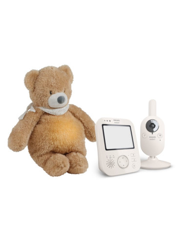 Philips Avent Baby Monitor SCD891/26+NATTOU Sleepy Bear Pale Brown подаръчен комплект 0 m+ (за бебета)