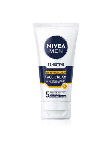 NIVEA MEN Sensitive защитен крем за мъже SPF 15 75 мл.