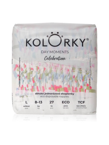 Kolorky DAY Moments Celebration еднократни ЕКО пелени Size L 8-13 kg 27 бр.