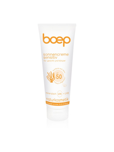 Boep Natural Sun Cream Sensitive слънцезащитен крем SPF 50 100 мл.